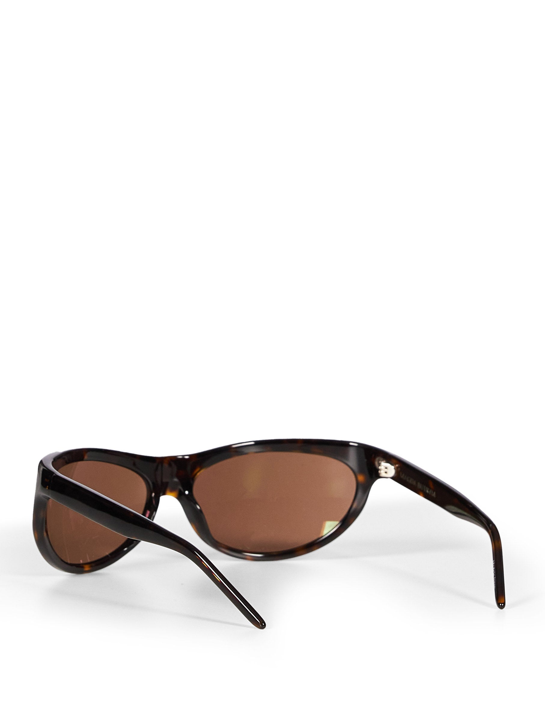 Occhiali da sole Semi Round in marrone 