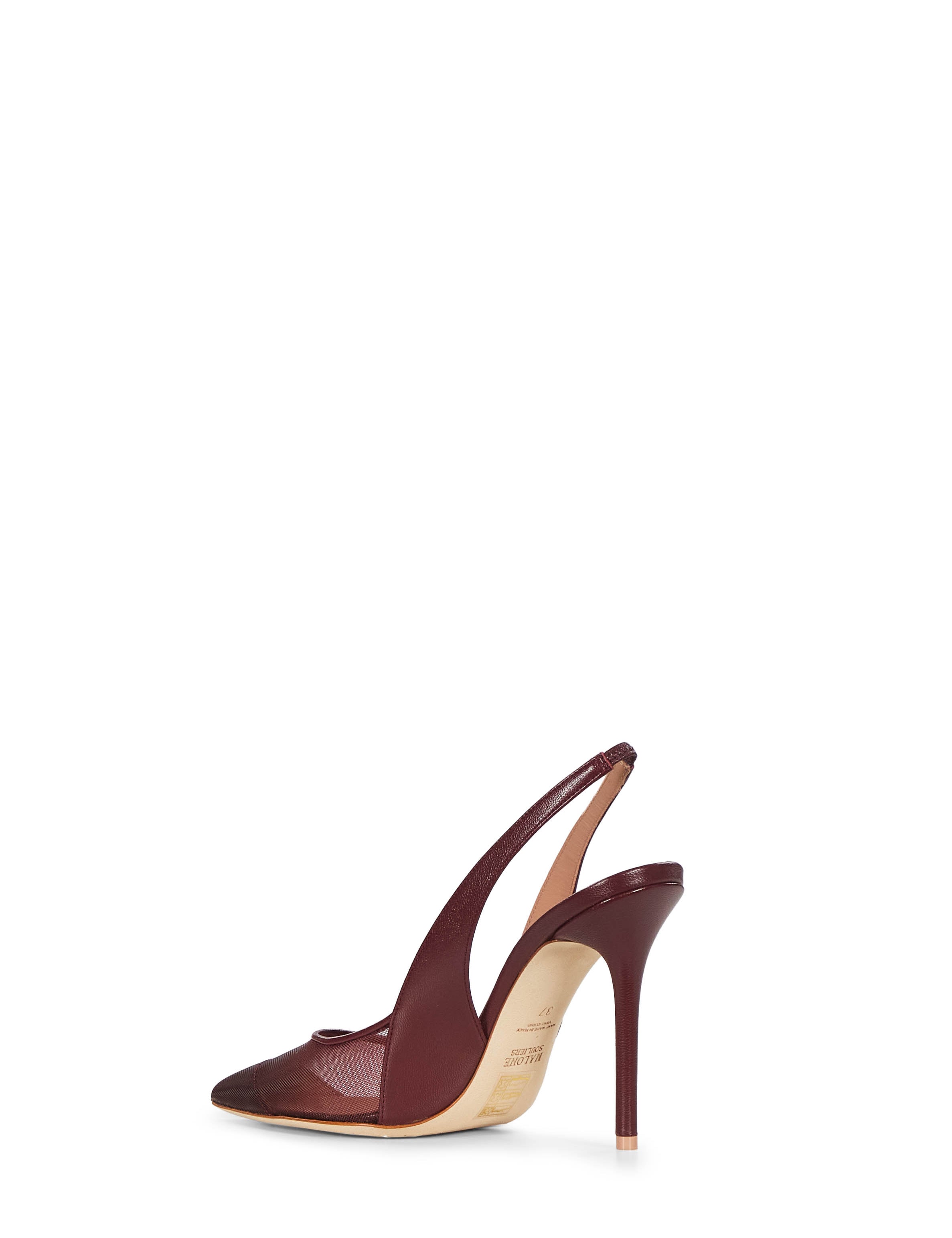 Decollete slingback arc in bordeaux 