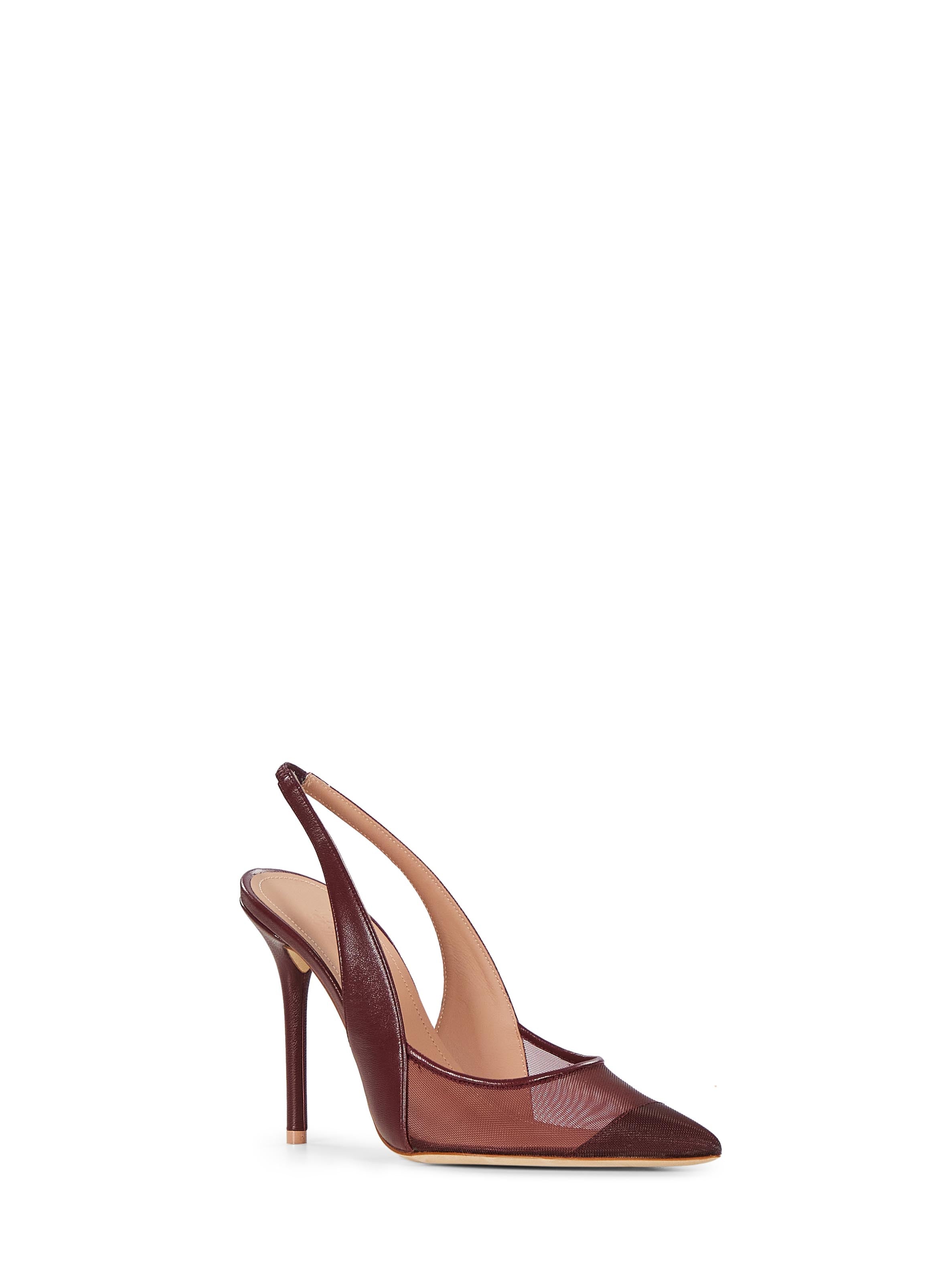 Decollete slingback arc in bordeaux 