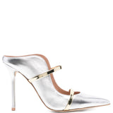 Mules Maureen 100 mule in nappa silver/gold 