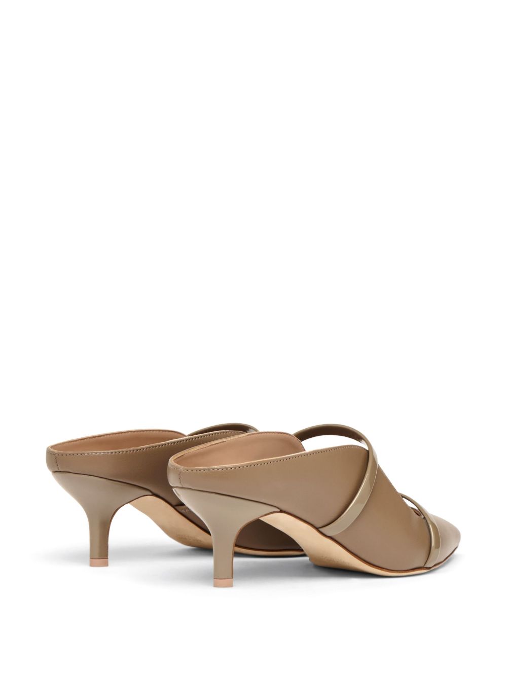 Mules Maureen 45 kitten heel in nappa taupe 