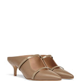 Mules Maureen 45 kitten heel in nappa taupe 