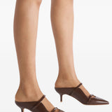 Mules Maureen 45 goffrato croco tabacco 
