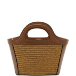 Borsa tropicalia con ricamo 