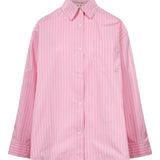 Camicia a righe in rosa 