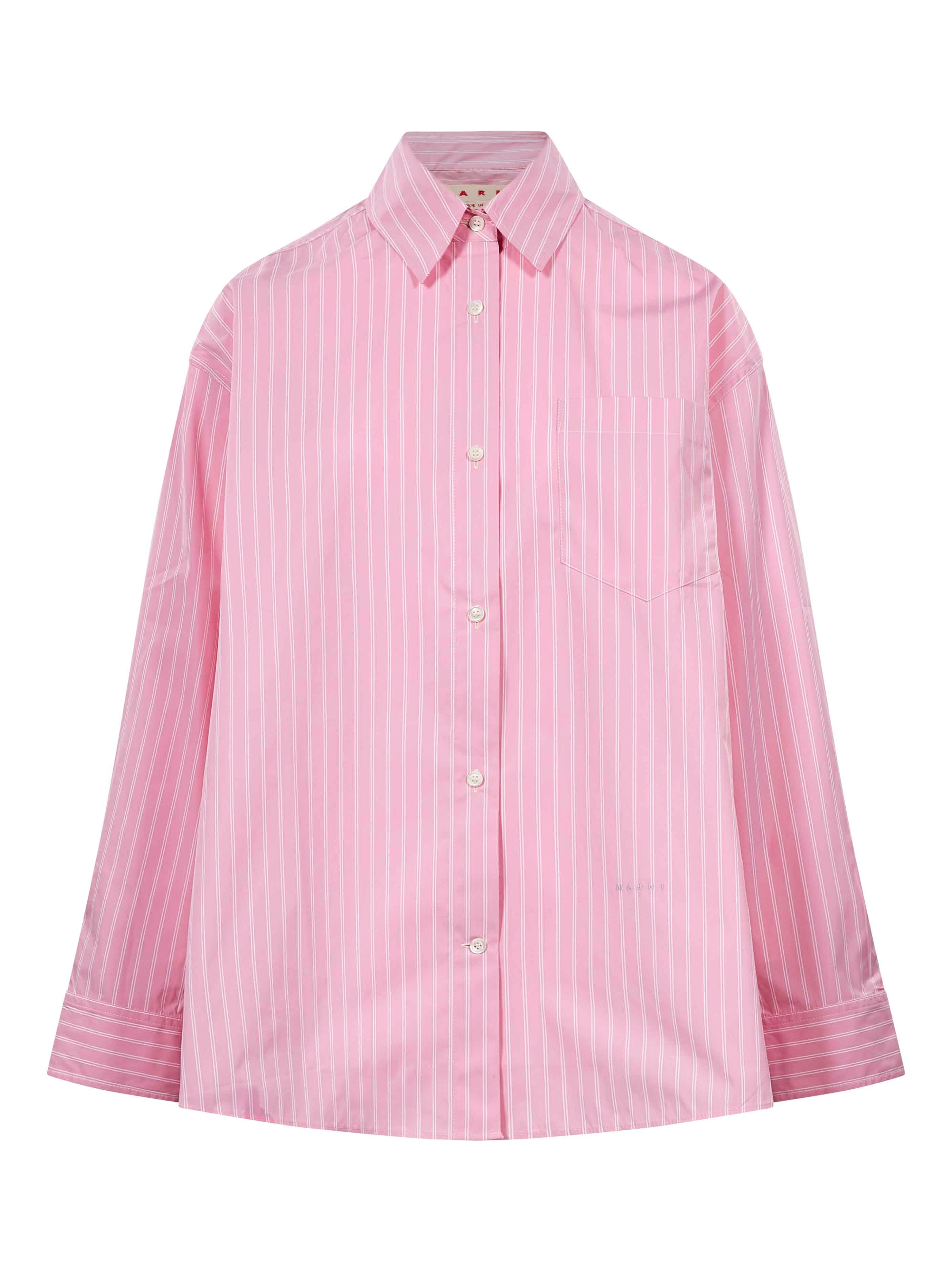 Camicia a righe in rosa 