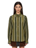 Camicia con motivo a righe multicolor