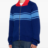 Cardigan con zip multicolore 
