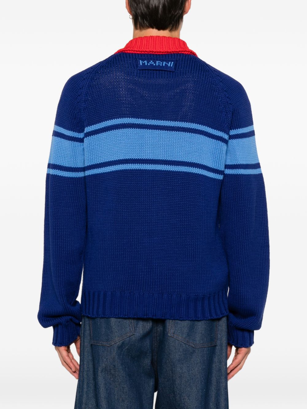 Cardigan con zip multicolore 