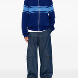 Cardigan con zip multicolore 