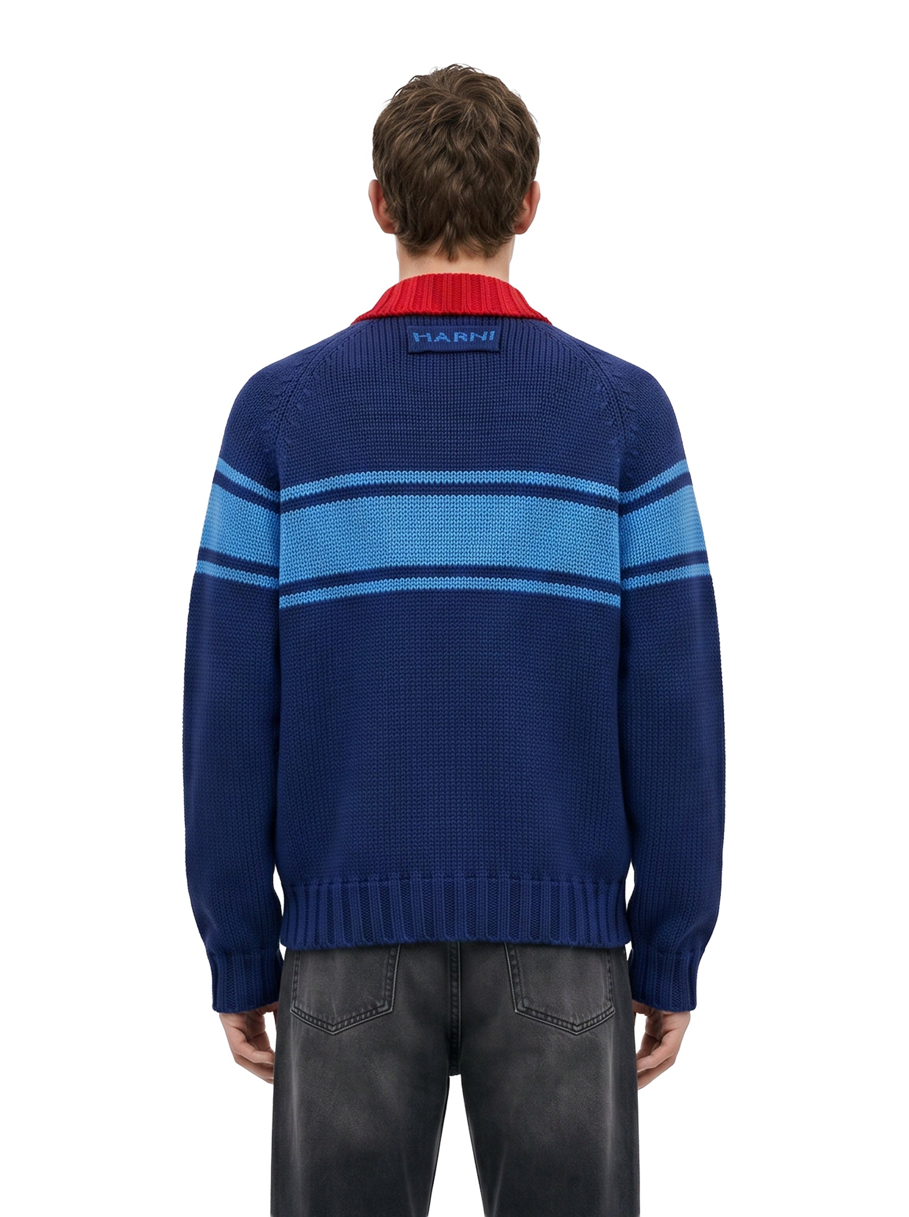 Cardigan con zip multicolore 
