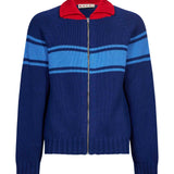 Cardigan con zip multicolore 