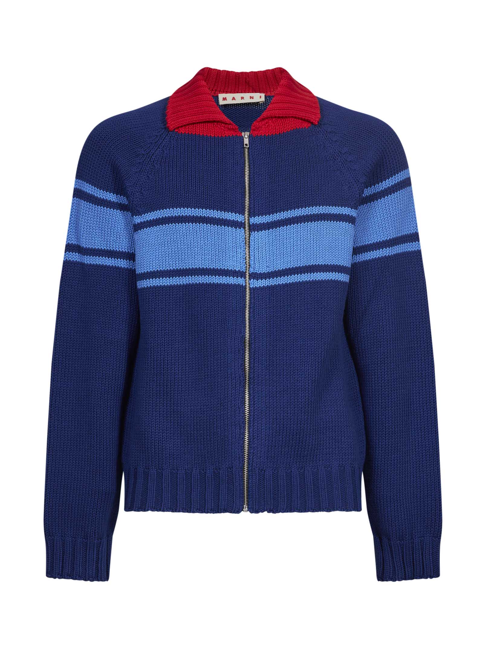 Cardigan con zip multicolore 