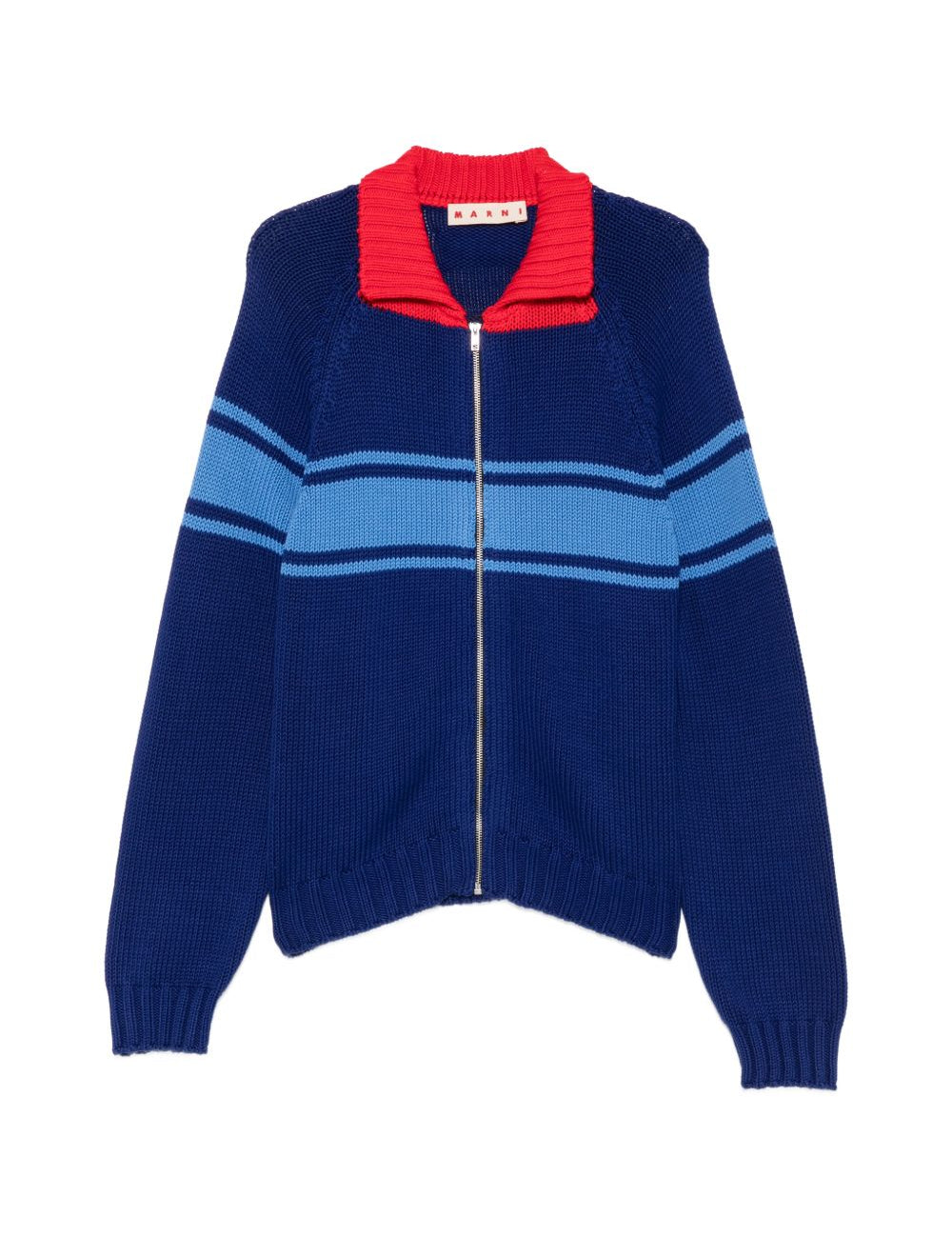 Cardigan con zip multicolore 