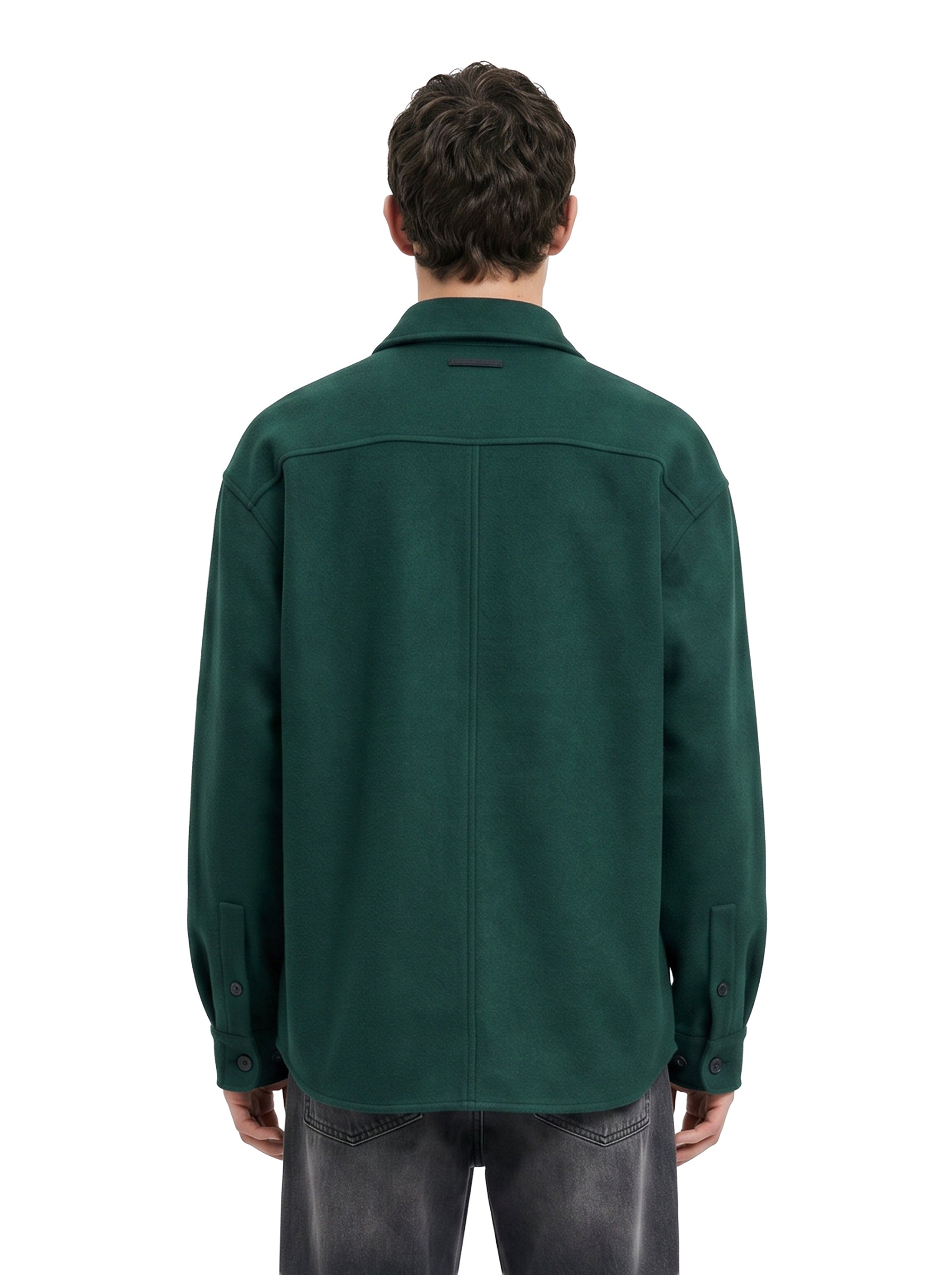 Giacca camicia in verde 