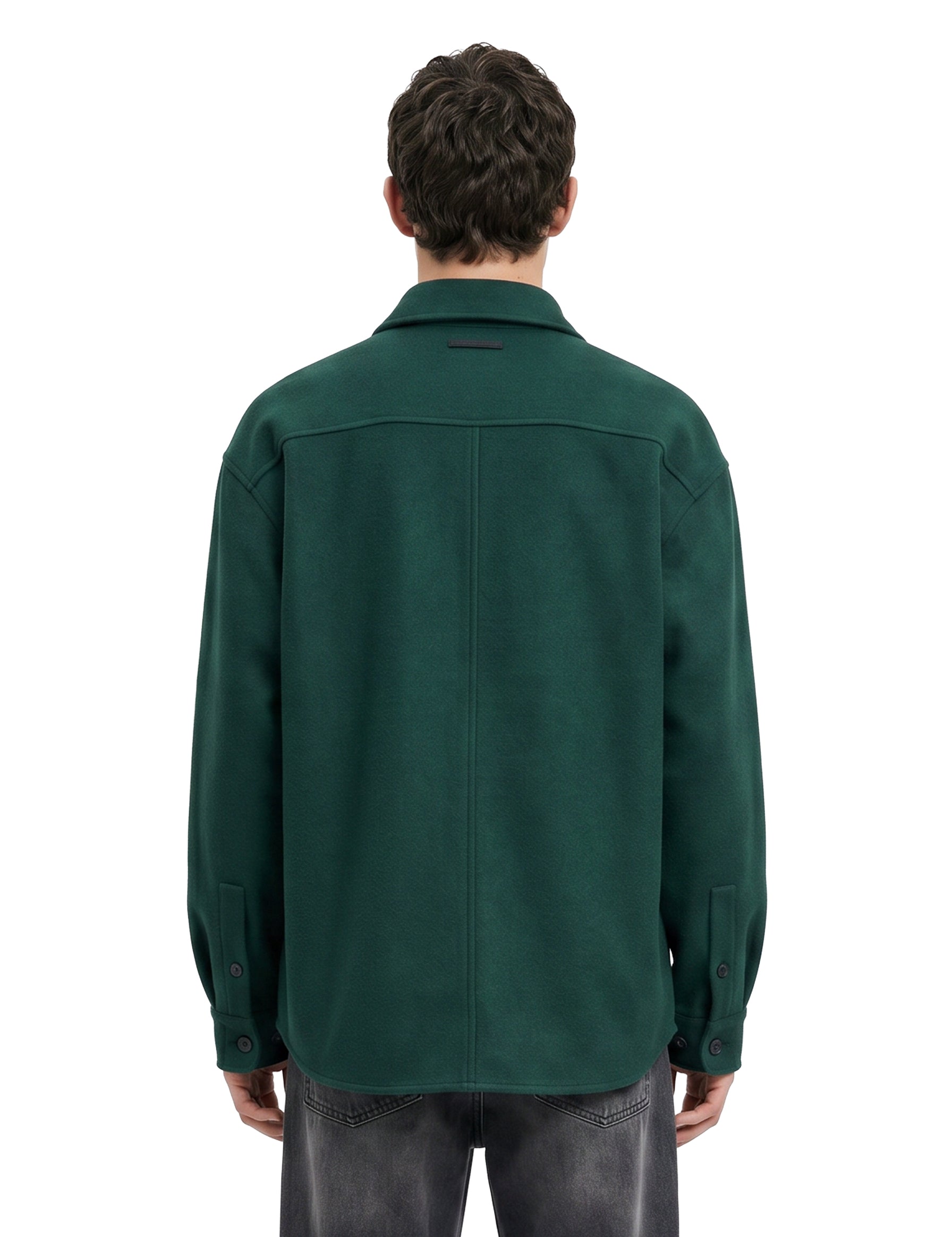 Giacca camicia in verde 