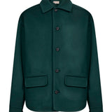 Giacca camicia in verde 