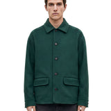 Giacca camicia in verde 