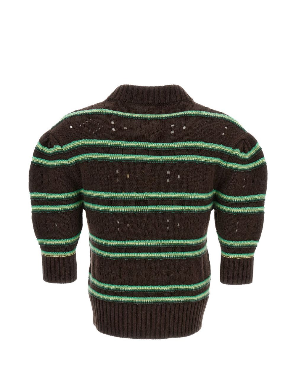 Maglione in cashmere a righe in marrone 