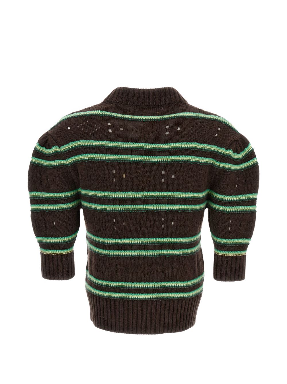 Maglione in cashmere a righe in marrone 