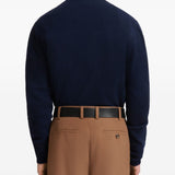 Maglione in cashmere con effetto a strati in blu 