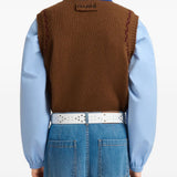 Gilet con intarsio multicolor 