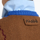 Gilet con intarsio multicolor 