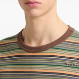 T-shirt a righe multicolor 
