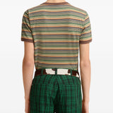 T-shirt a righe multicolor 