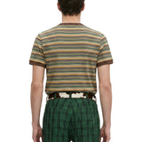 T-shirt a righe multicolor 
