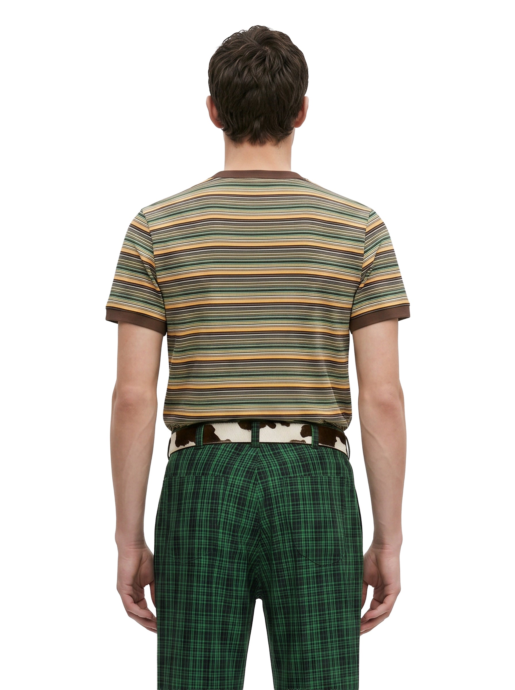 T-shirt a righe multicolor 