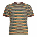 T-shirt a righe multicolor 