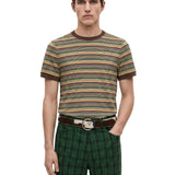 T-shirt a righe multicolor 