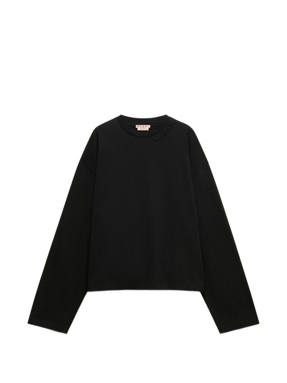 T-shirt a maniche lunghe in nero 