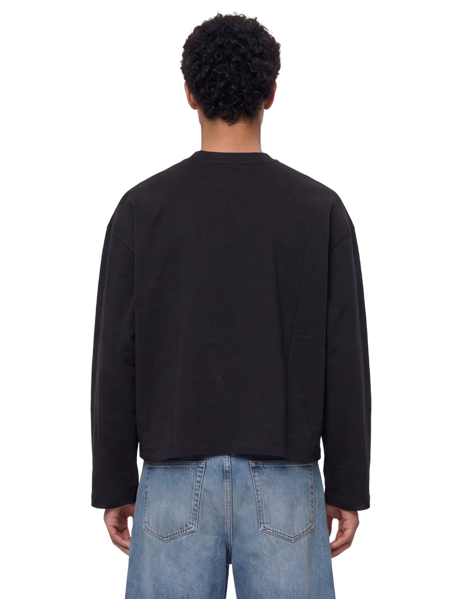 T-shirt a maniche lunghe in nero 