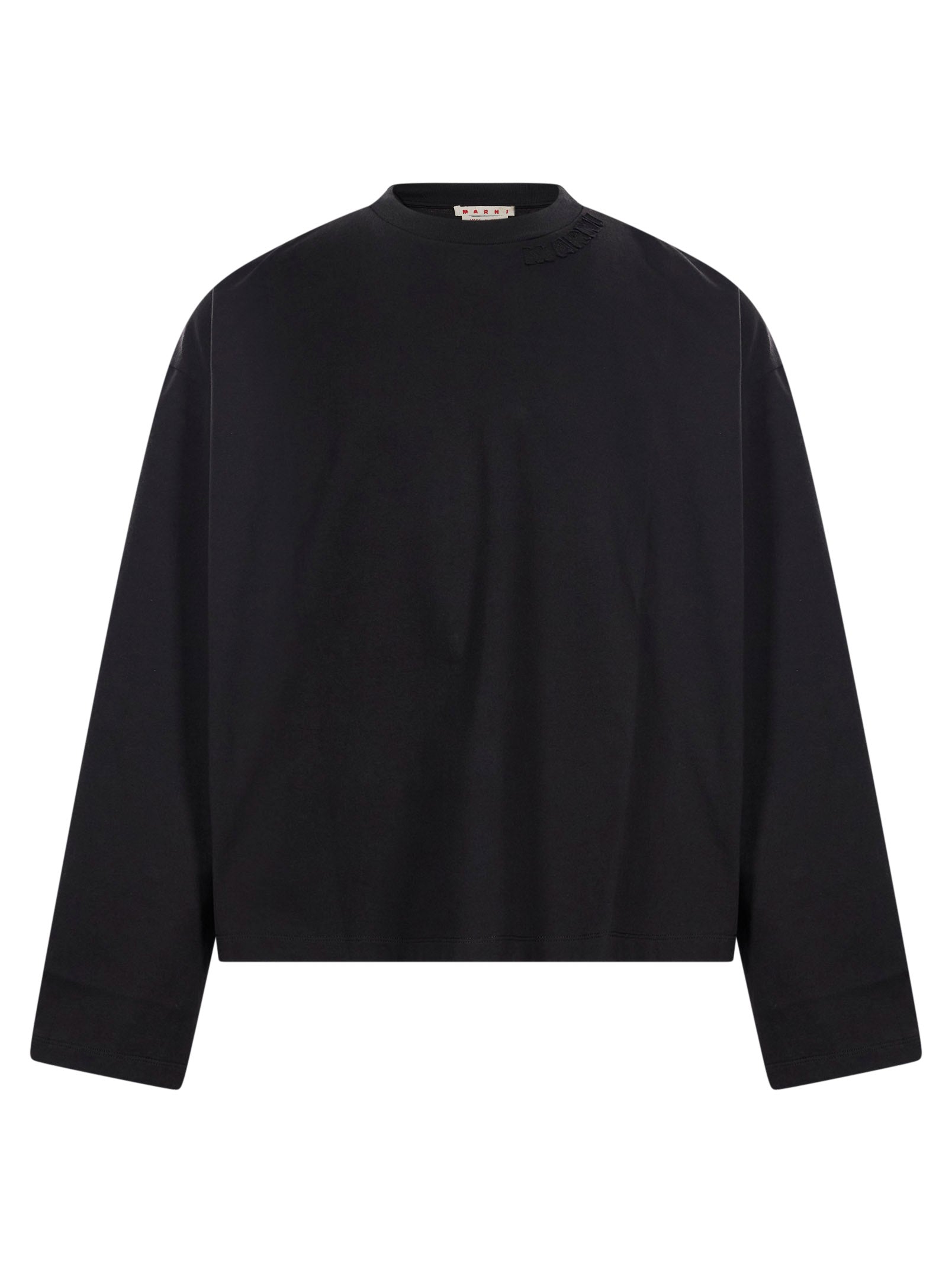 T-shirt a maniche lunghe in nero 
