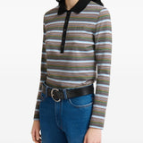 Polo in jersey a righe multicolore 