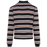 Polo a righe con logo multicolore 