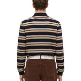 Polo a righe con logo multicolore 