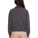 Polo a maniche lunghe in cashmere in grigio 