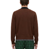 Maglione stile polo in cashmere in marrone 