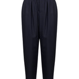 Pantaloni crop con coulisse in blu 