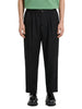 Pantaloni crop con coulisse in nero