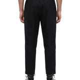 Pantaloni crop con coulisse in nero 