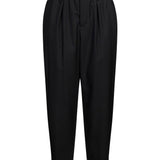 Pantaloni crop con coulisse in nero 