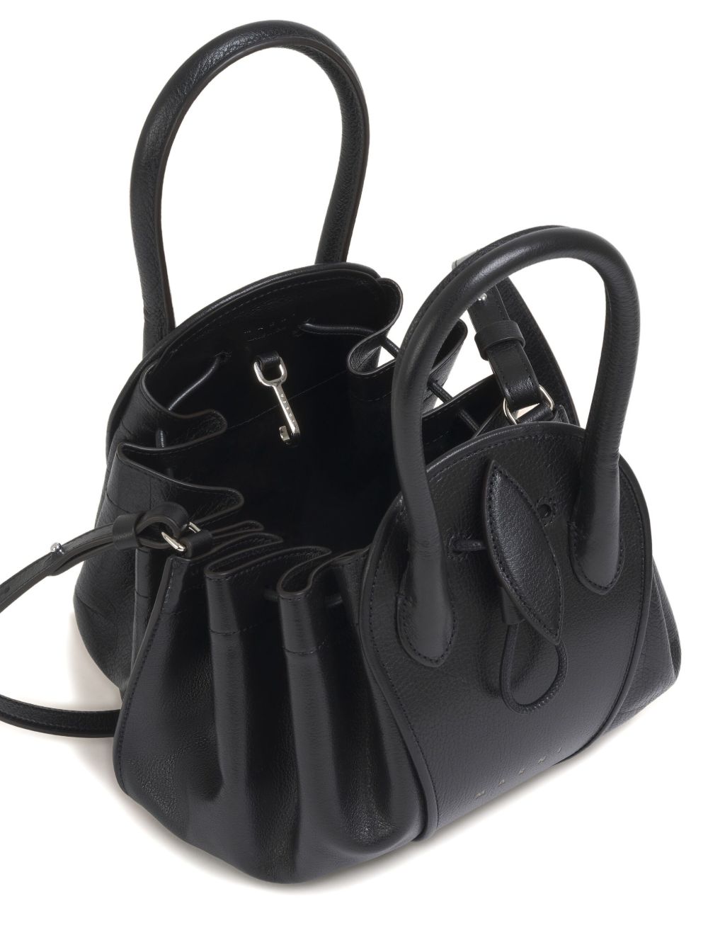Borsa a mano Tulipea in nero 