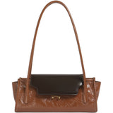 Borsa a spalla Trunkette in marrone 