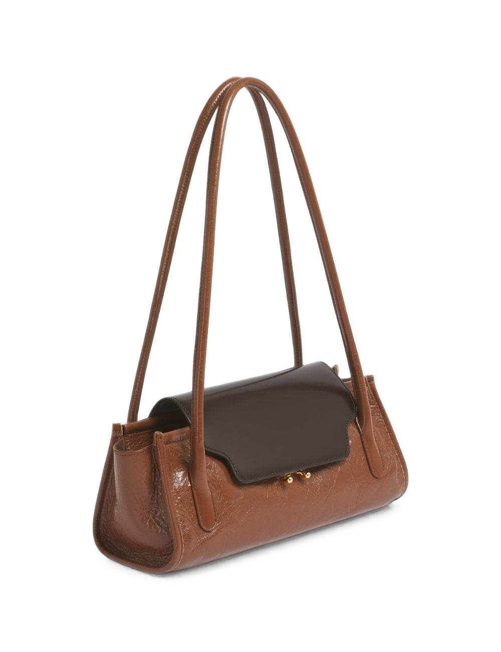 Borsa a spalla Trunkette in marrone 