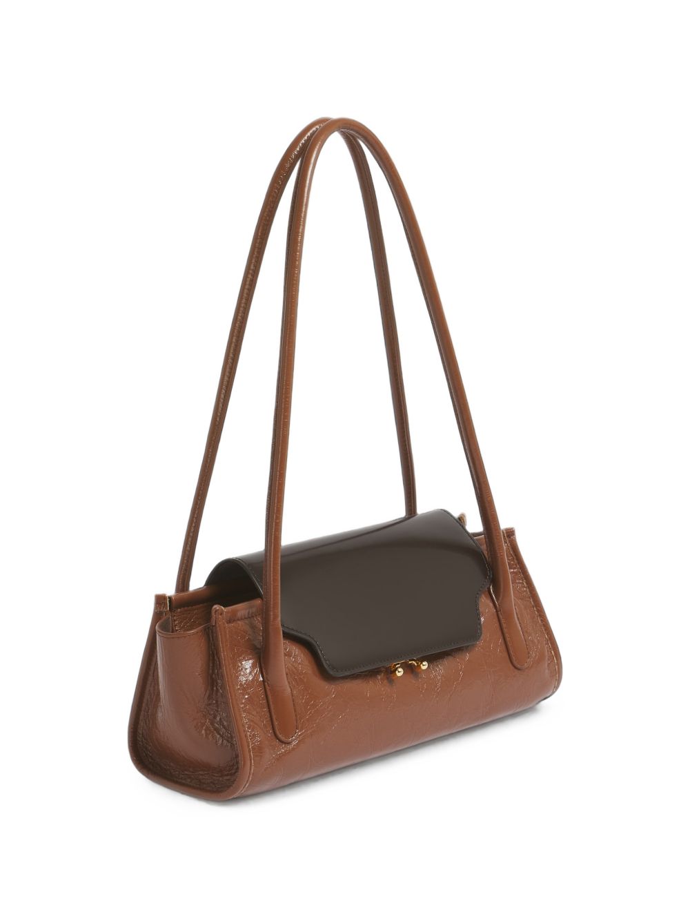 Borsa a spalla Trunkette in marrone 
