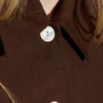Camicia con inserti a contrasto in nero 